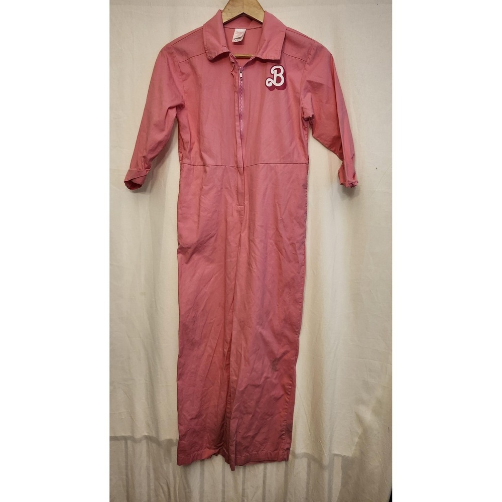 Spirit Barbie The Movie Jumpsuit Womens Large Pink Zip Front Costume Coveralls